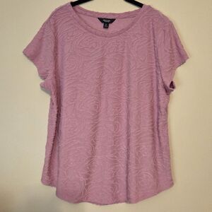 Vera Wang Short Sleeve Textured Shirt XL